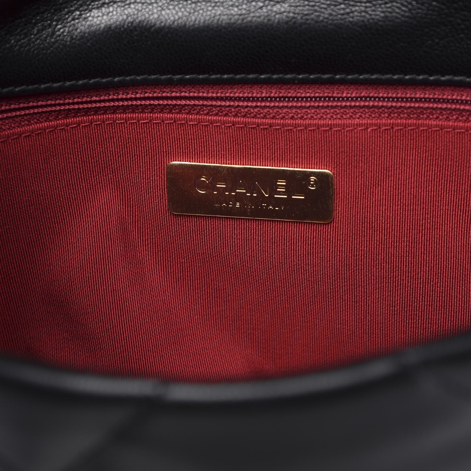Chanel Goatskin Quilted Medium 19 Flap Black 5 of 11