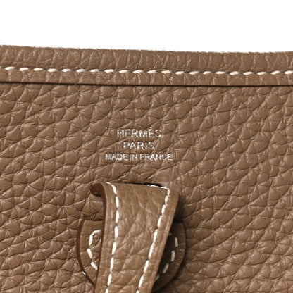 Hermes Taurillon Clemence Amazone Evelyne TPM Etoupe Bleu Indigo 6 of 11
