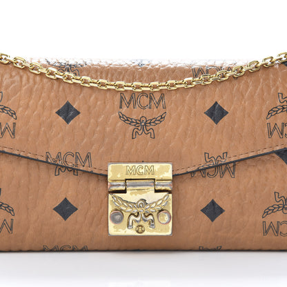 MCM Visetos Large Patricia Wallet On Chain Cognac 8 of 15
