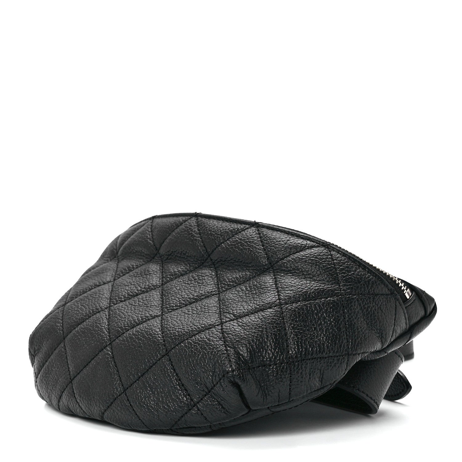 Chanel Grained Calfskin Quilted Waist Belt Bag Black 9 of 11