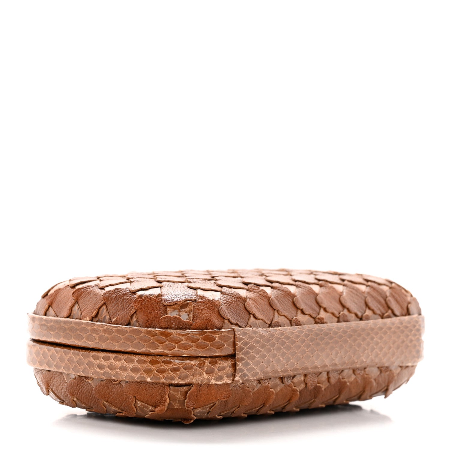 Bottega Veneta Ayers Grained Calfskin Intrecciato Knot Clutch Brown 4 of 12