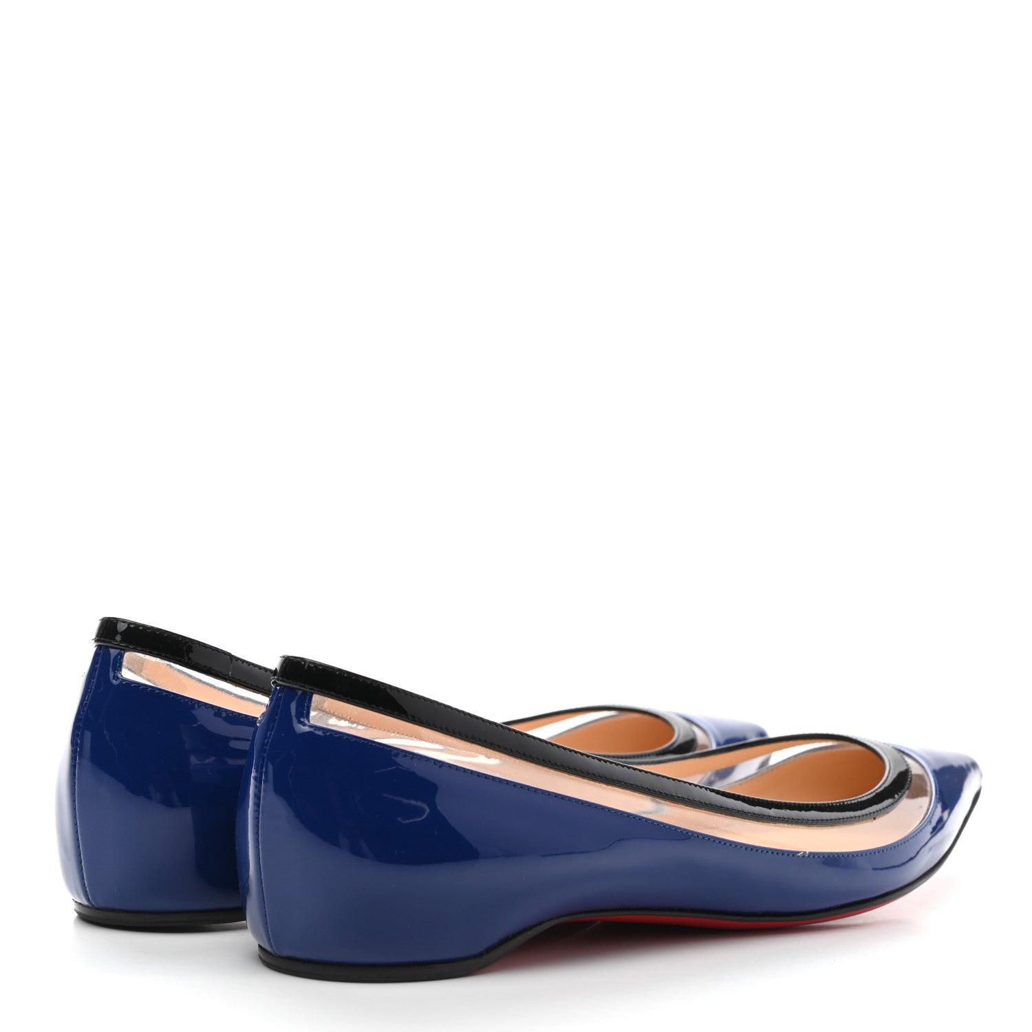 Christian Louboutin Patent PVC Paulina Flats 38 Neptune Black 4 of 7