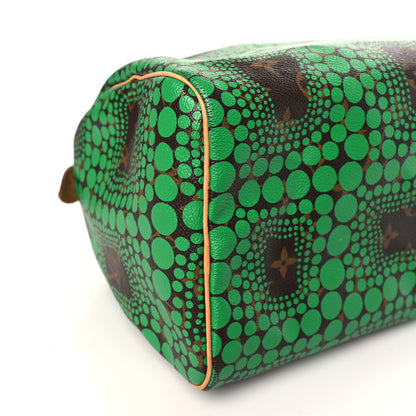 Louis Vuitton Monogram Kusama Town Speedy 30 Green 7 of 8