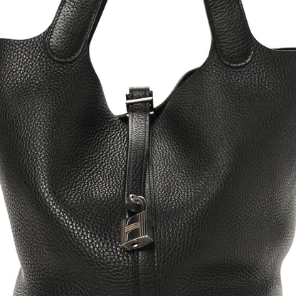 Hermes Taurillon Clemence Picotin Lock 22 MM Black 8 of 10