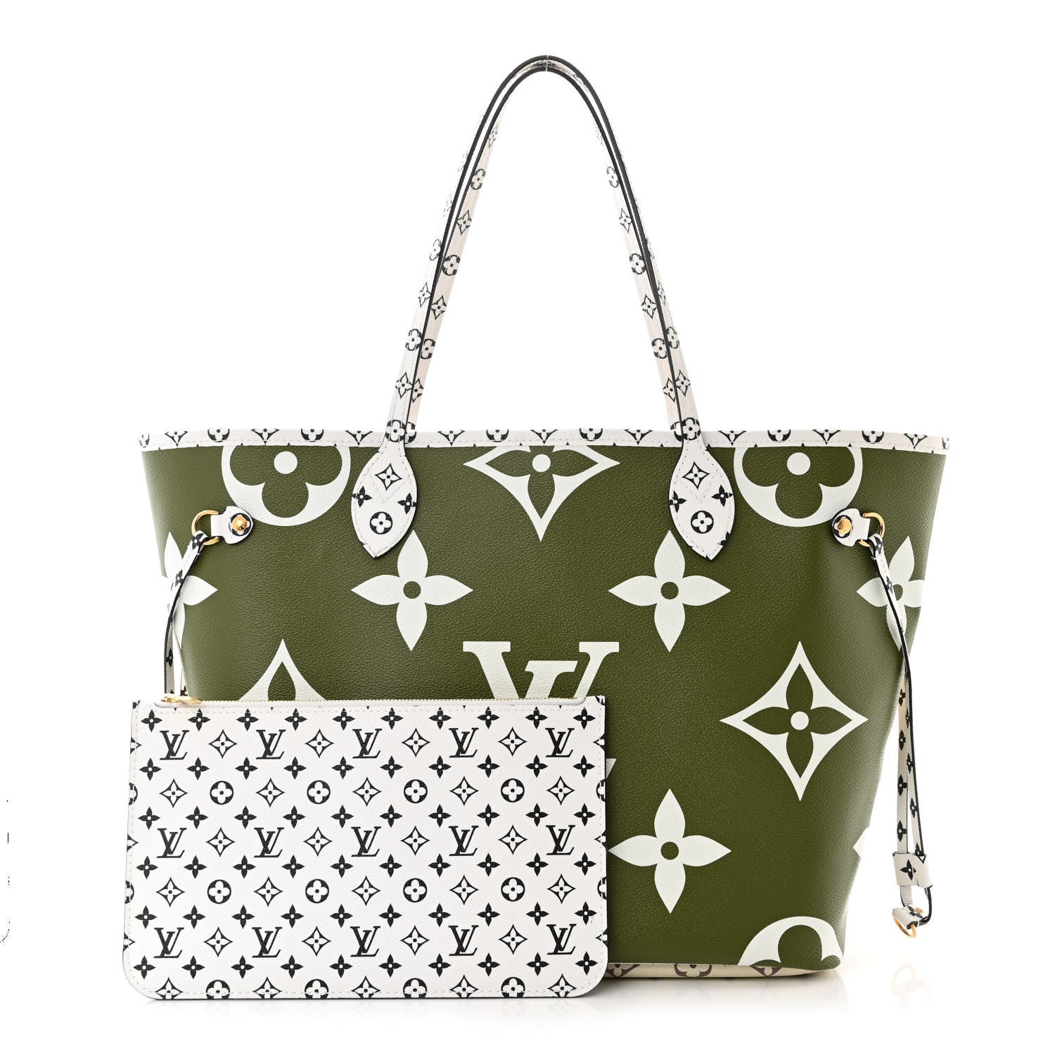 Louis Vuitton Monogram Giant Neverfull MM Kaki 3 of 11
