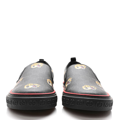 Gucci GG Supreme Monogram Tiger Face Mens 1977 Slip-On Sneakers 12 Black Multicolor 2 of 8