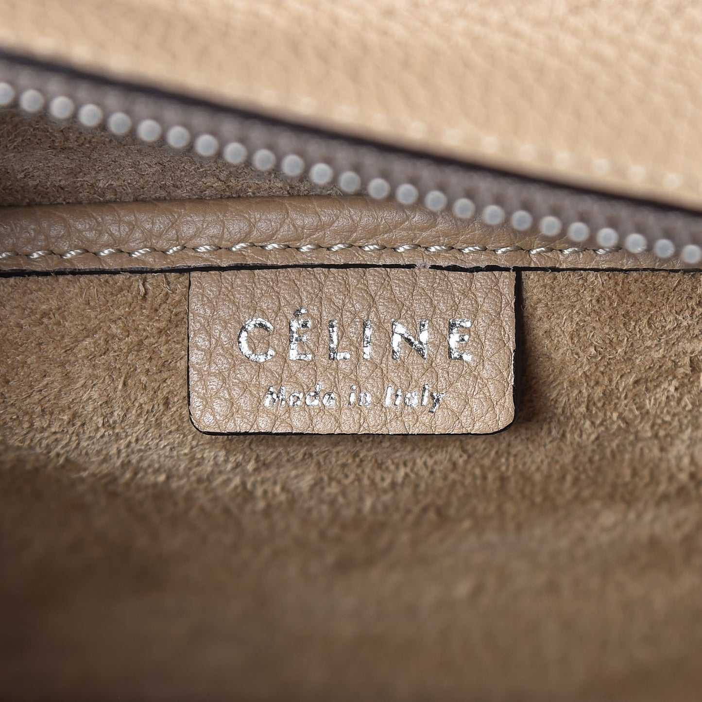 Drummed Calfskin Nano Luggage Dune