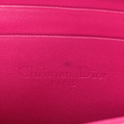 Christian Dior Lambskin Cannage Mini Lady Dior Zip Portemonnaie Rani Pink 6 of 7
