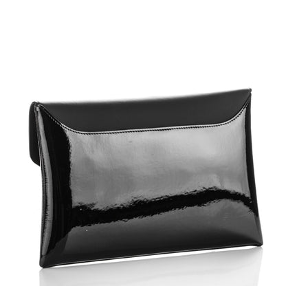 Givenchy Rubber Effect Calfskin Patent Medium Antigona Envelope Clutch Black 3 of 7
