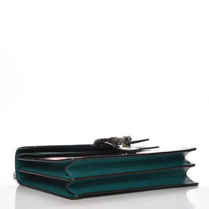 Gucci Calfskin Blooms Print Medium Dionysus Shoulder Bag Bright Emerald Multicolor 4 of 7