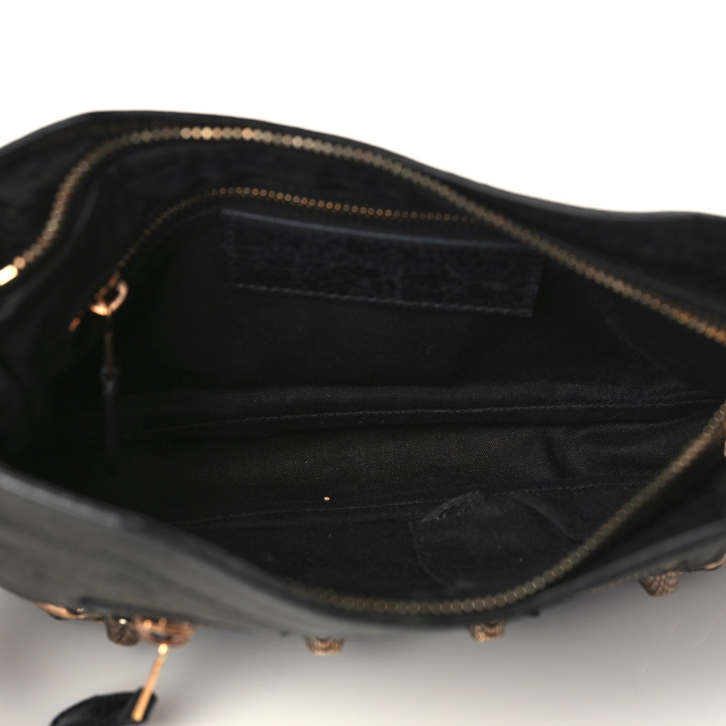 Agneau Giant 12 Rose Gold Hardware Hip Black