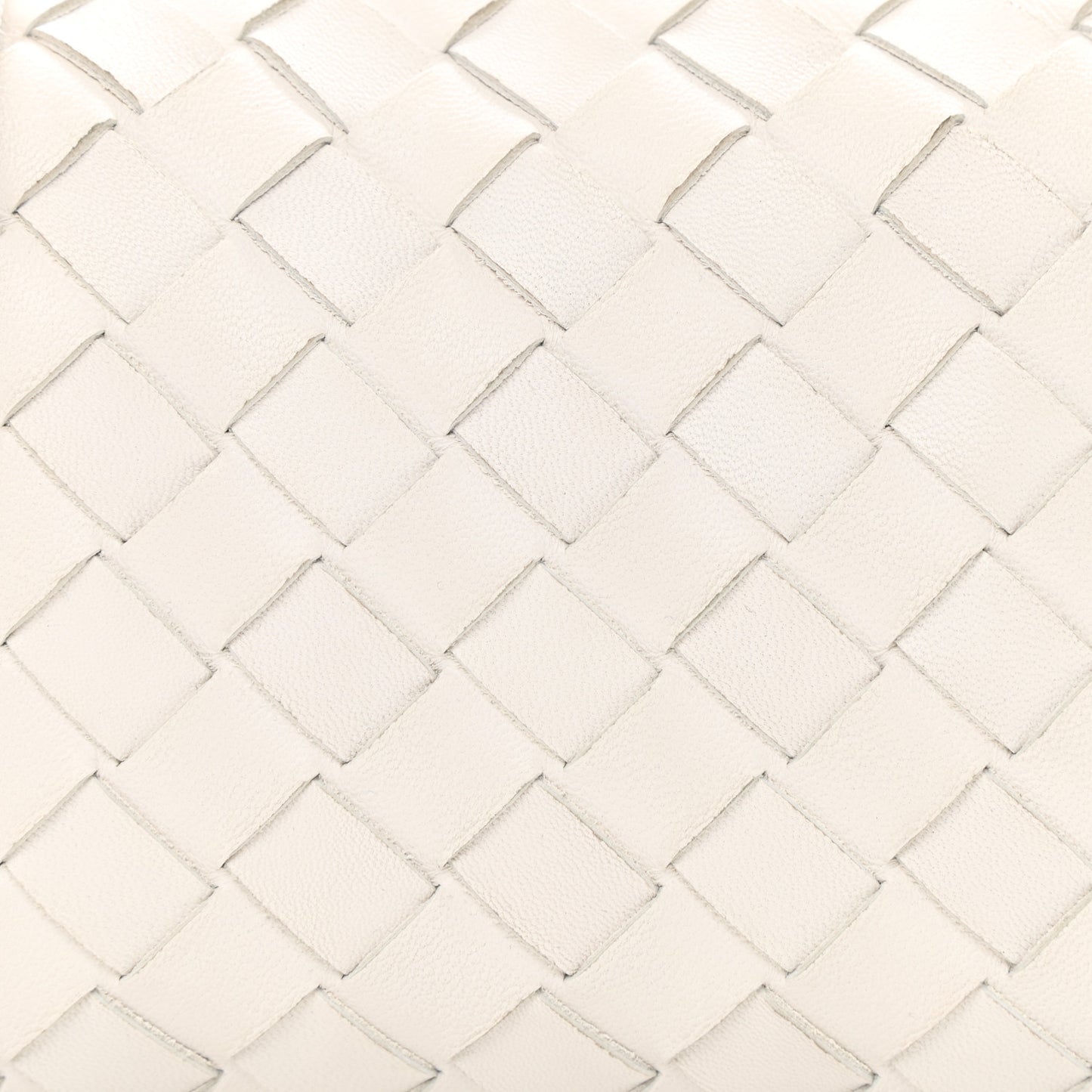 Nappa Intrecciato Mini Loop Camera Bag White