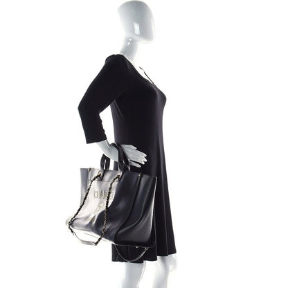 Chanel Caviar Medium Studded Deauville Tote Black 2 of 15