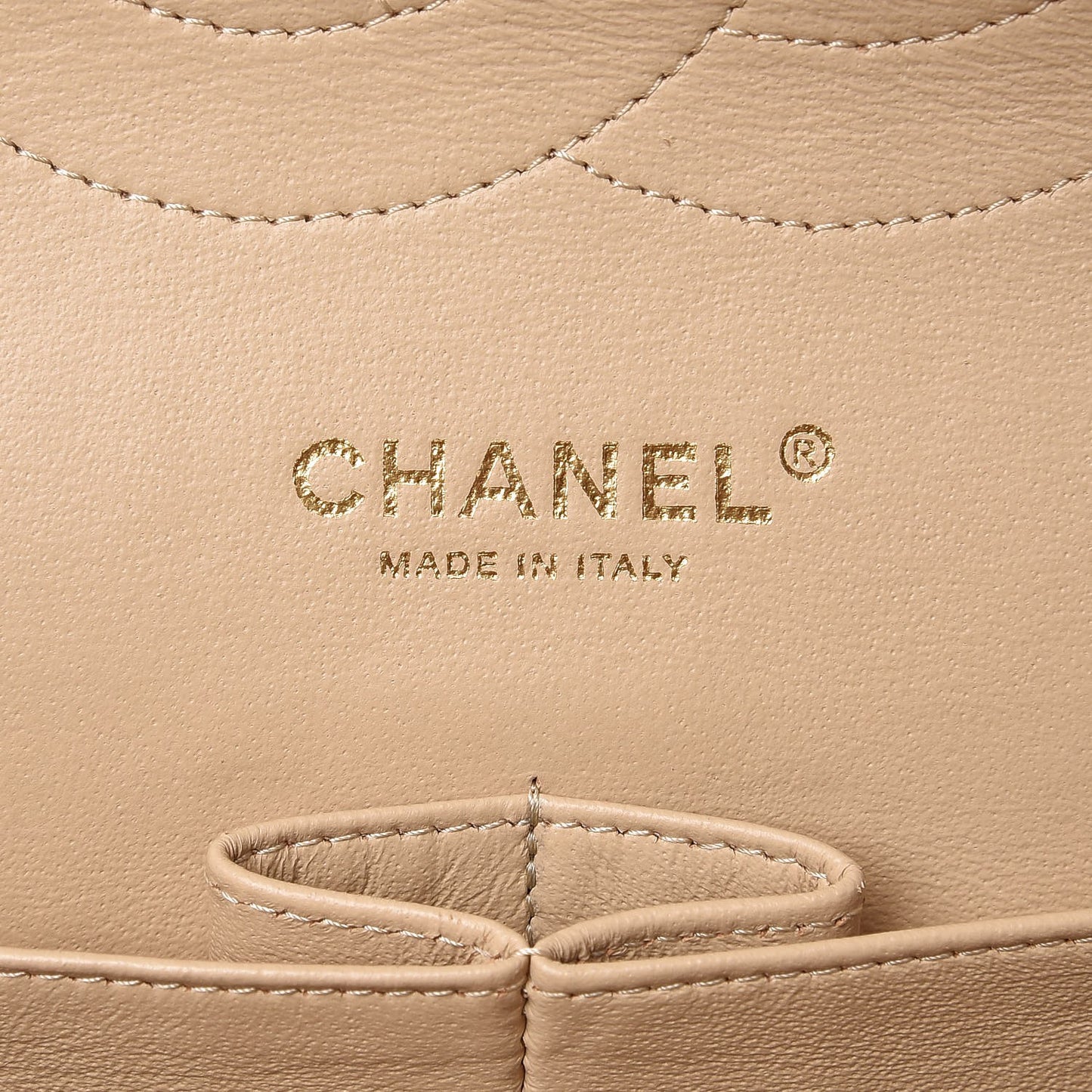 Caviar Quilted Jumbo Double Flap Beige Clair