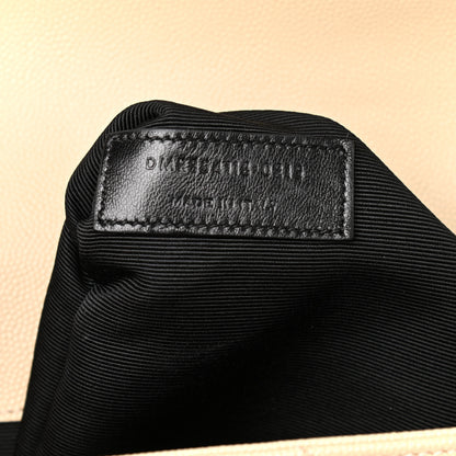 Saint Laurent Grain De Poudre Matelasse Chevron Large Monogram Satchel Nude Powder 6 of 15