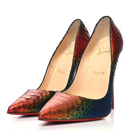 Christian Louboutin Metallic Snakekin So Kate 120 Pumps 37.5 Multicolor 3 of 7