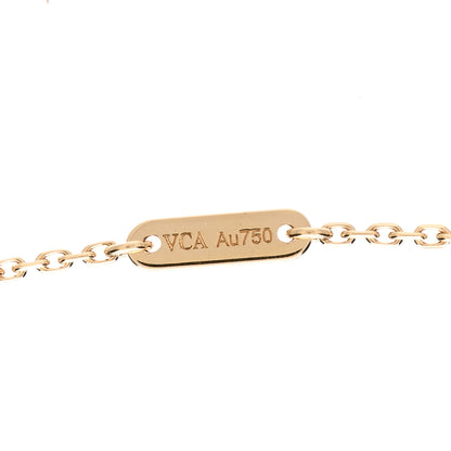 Van Cleef & Arpels 18K Yellow Gold Mother of Pearl Sweet Alhambra Butterfly Pendant Necklace 3 of 5