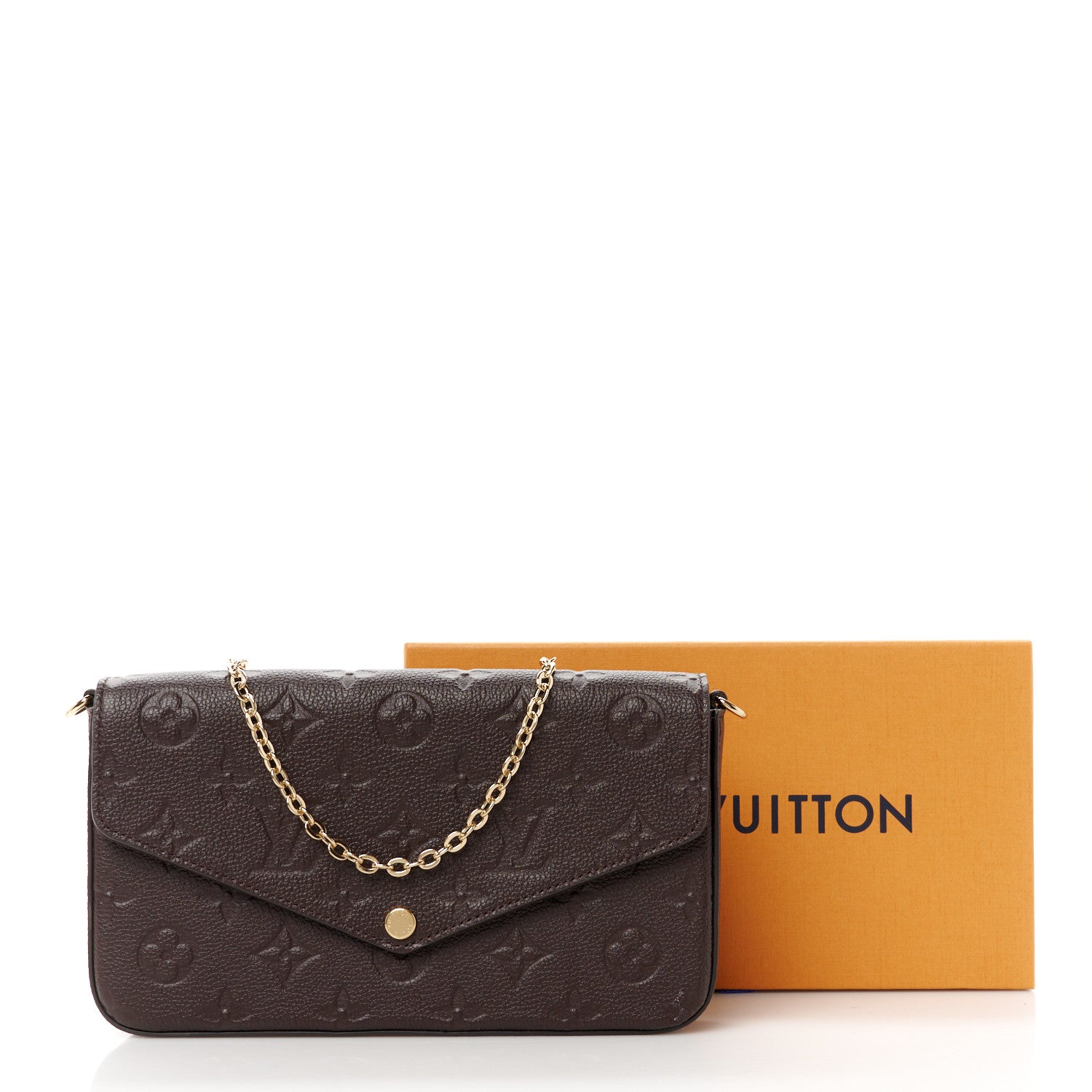 Louis Vuitton Empreinte Pochette Felicie Chain Wallet Chocolate