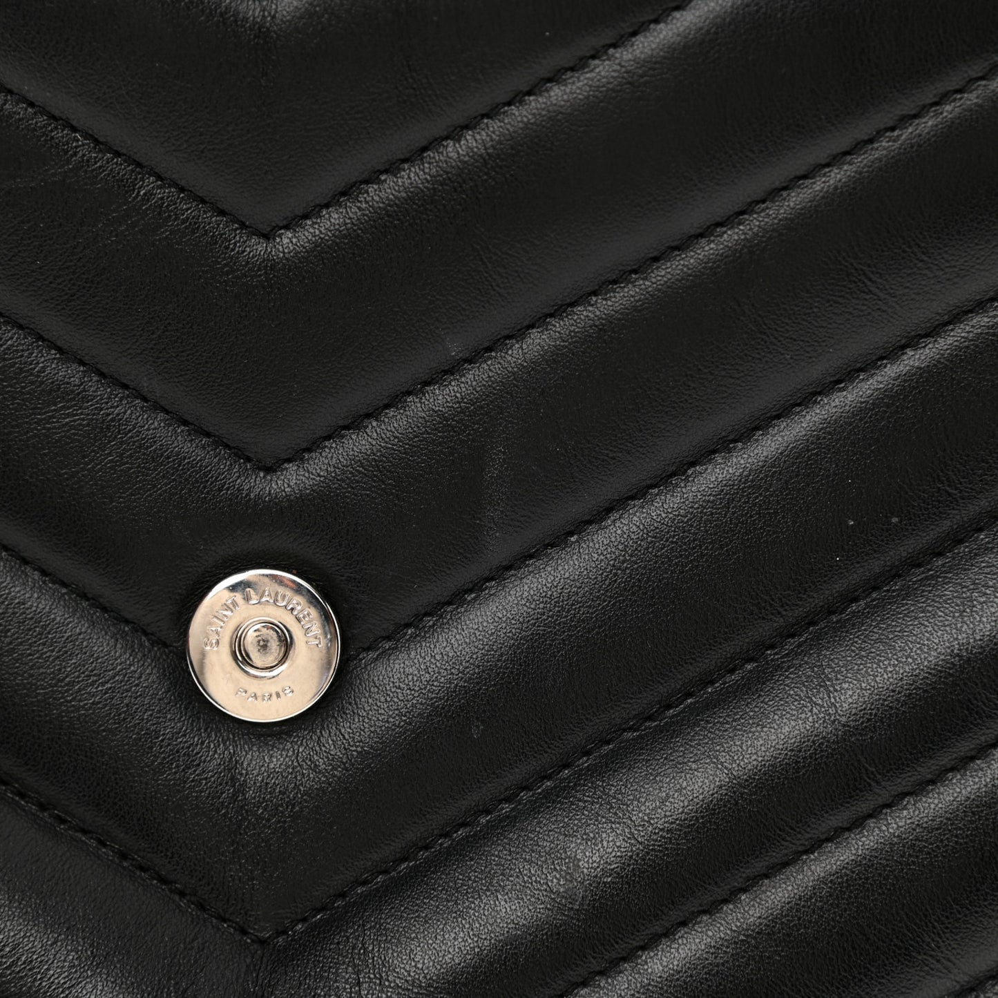 Calfskin Y Quilted Monogram Medium Loulou Chain Satchel Black