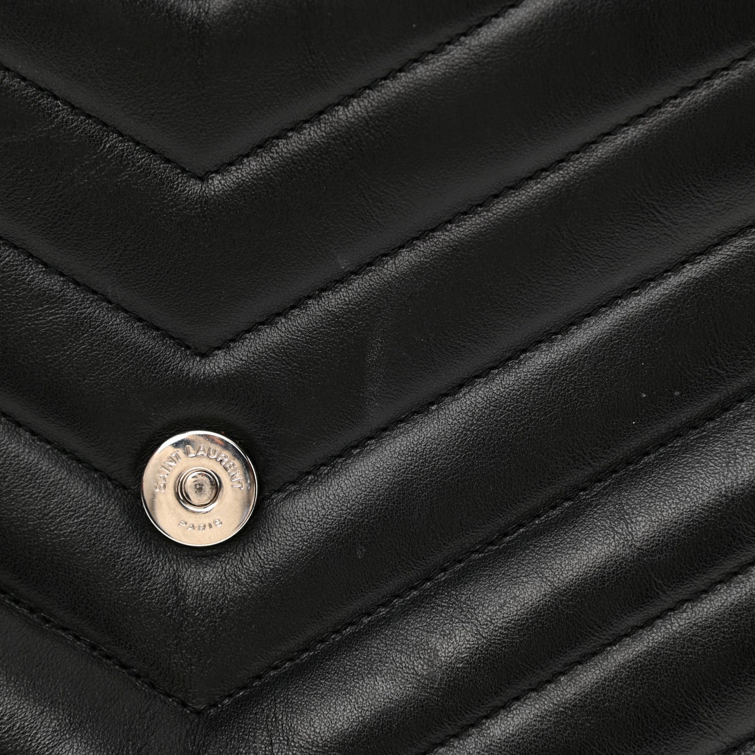 Saint Laurent Calfskin Y Quilted Monogram Medium Loulou Chain Satchel Black 14 of 15