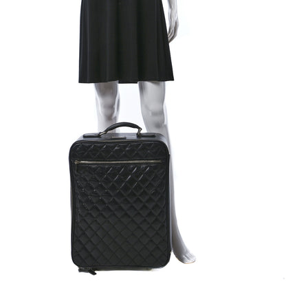 Chanel Aged Calfskin Quilted Case Trolley Black 3 of 16