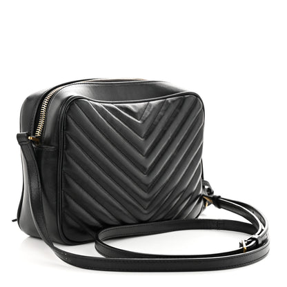 Saint Laurent Calfskin Matelasse Monogram Lou Camera Bag Black 3 of 12