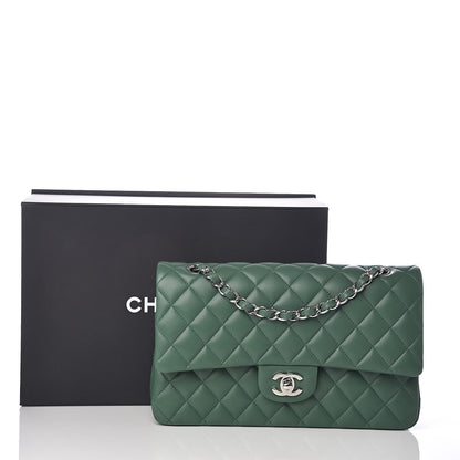 Chanel Lambskin Quilted Medium Double Flap Green 11 of 11