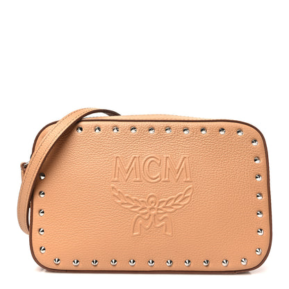 MCM Calfskin Chanswell Studded Camera Bag Beige 1 of 10