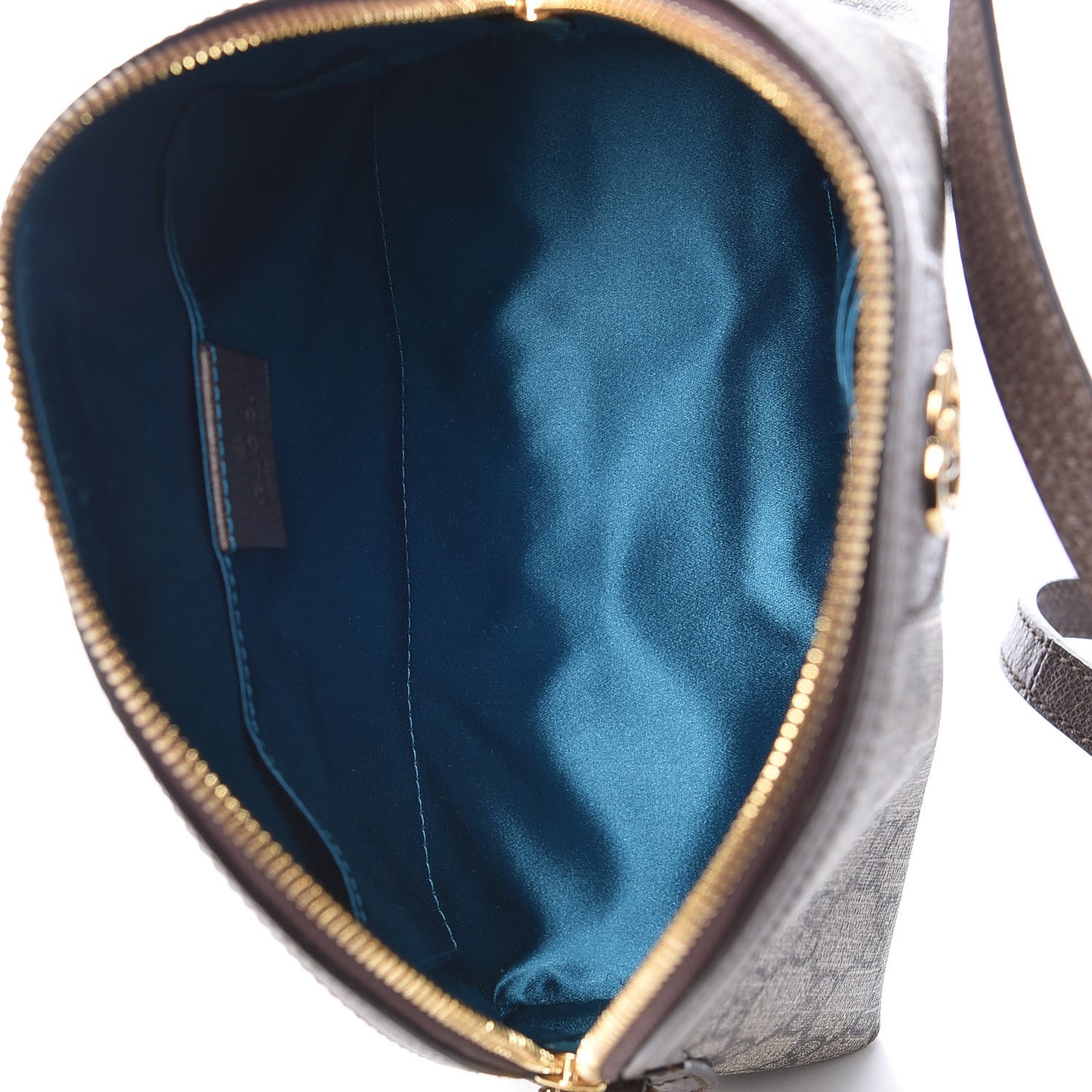 GG Supreme Monogram Textured Dollar Calfskin Web Small Ophidia Dome Shoulder Bag Beige Ebony New Acero