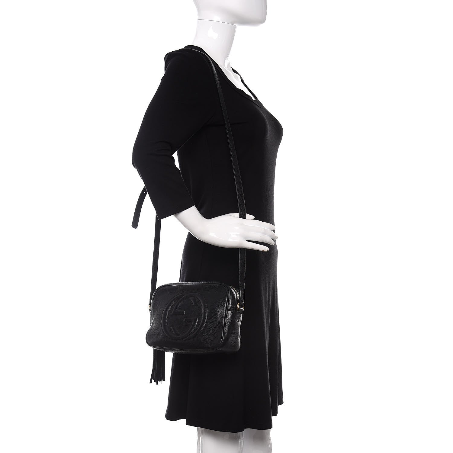 Gucci Pebbled Calfskin Small Soho Disco Bag Black 2 of 19