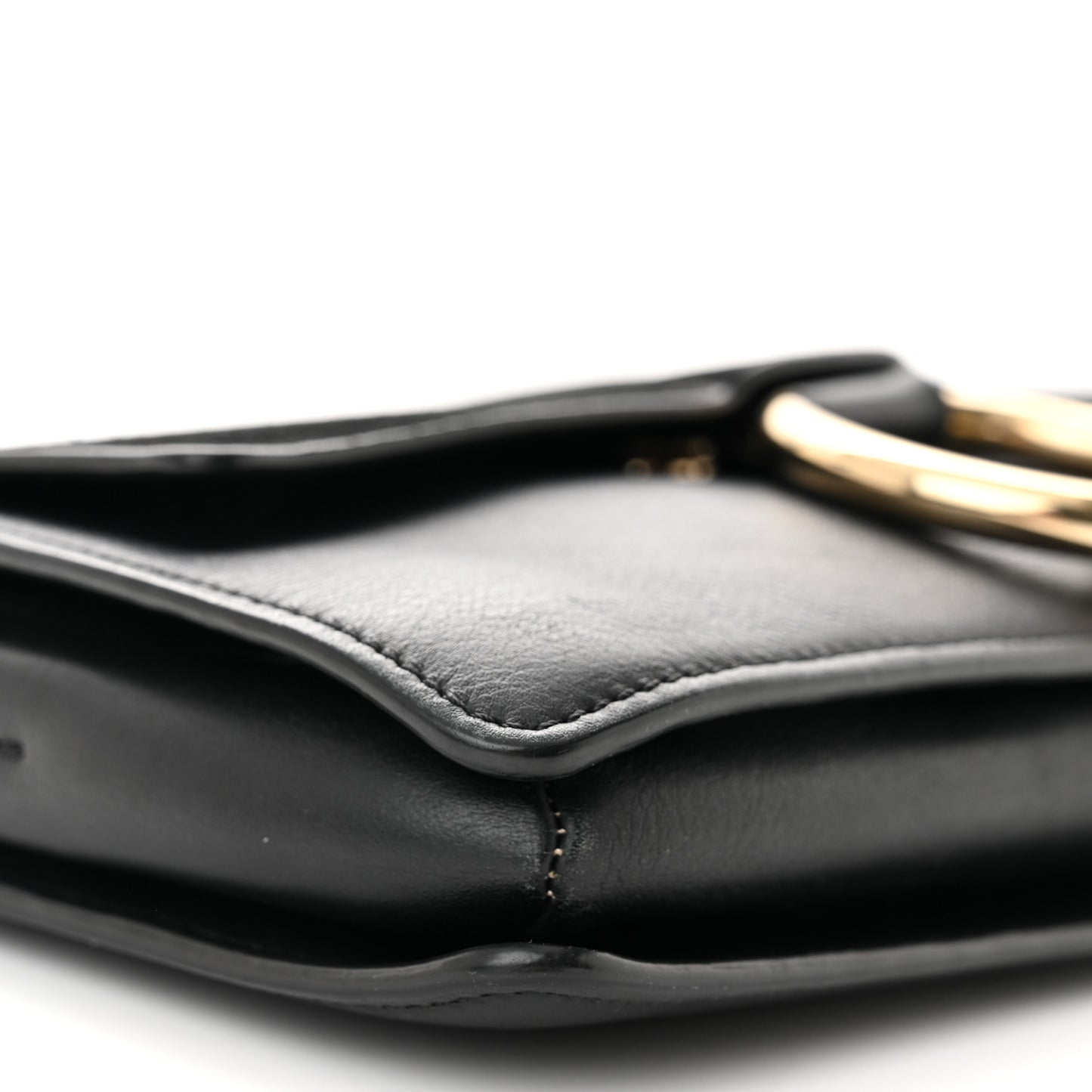 Suede Calfskin Small Faye Shoulder Bag Black
