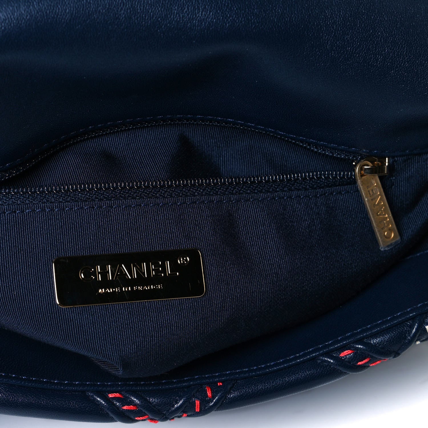 Chanel Lambskin Mixed Fibers Quilted Medium Chanel 19 Flap Blue 6 of 11