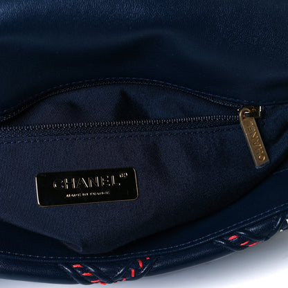 Chanel Lambskin Mixed Fibers Quilted Medium Chanel 19 Flap Blue 6 of 11