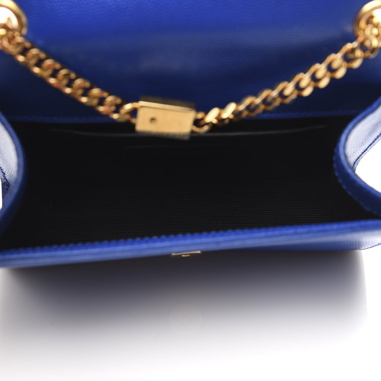 Saint Laurent Grain De Poudre Small Classic Monogram Kate Satchel Royal Blue 5 of 9