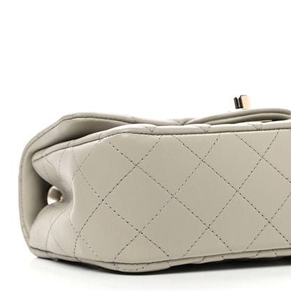 Chanel Lambskin Quilted Mini Rectangular Flap Grey 8 of 9