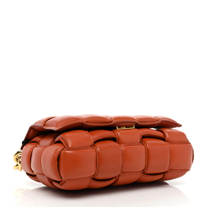 Bottega Veneta Lambskin Maxi Intreccio Padded Chain Cassette Crossbody Bag Maple 4 of 9