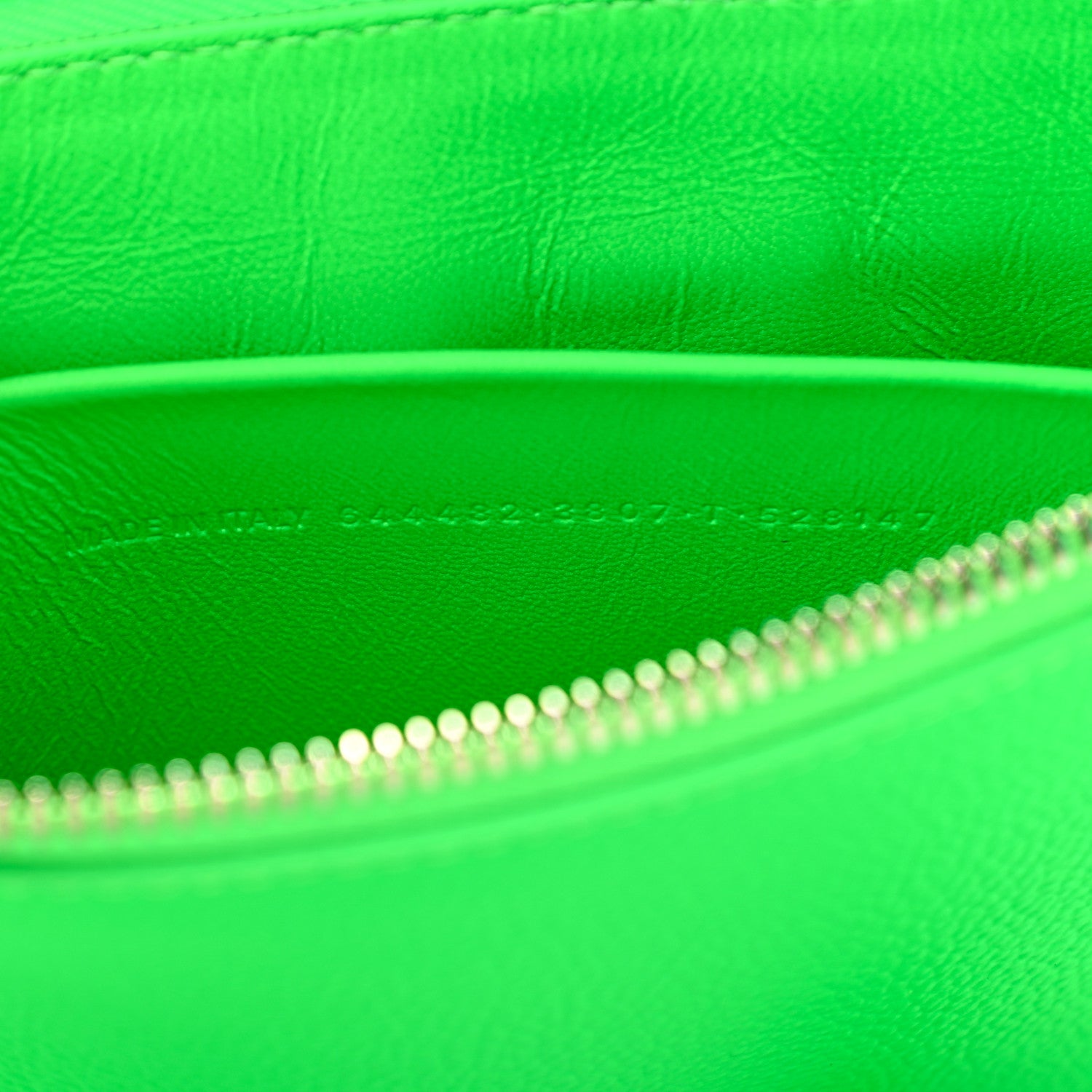 Balenciaga Grained Calfskin Neo Classic Silver Hardware Zip Around Crossbody Fluo Green 7 of 10