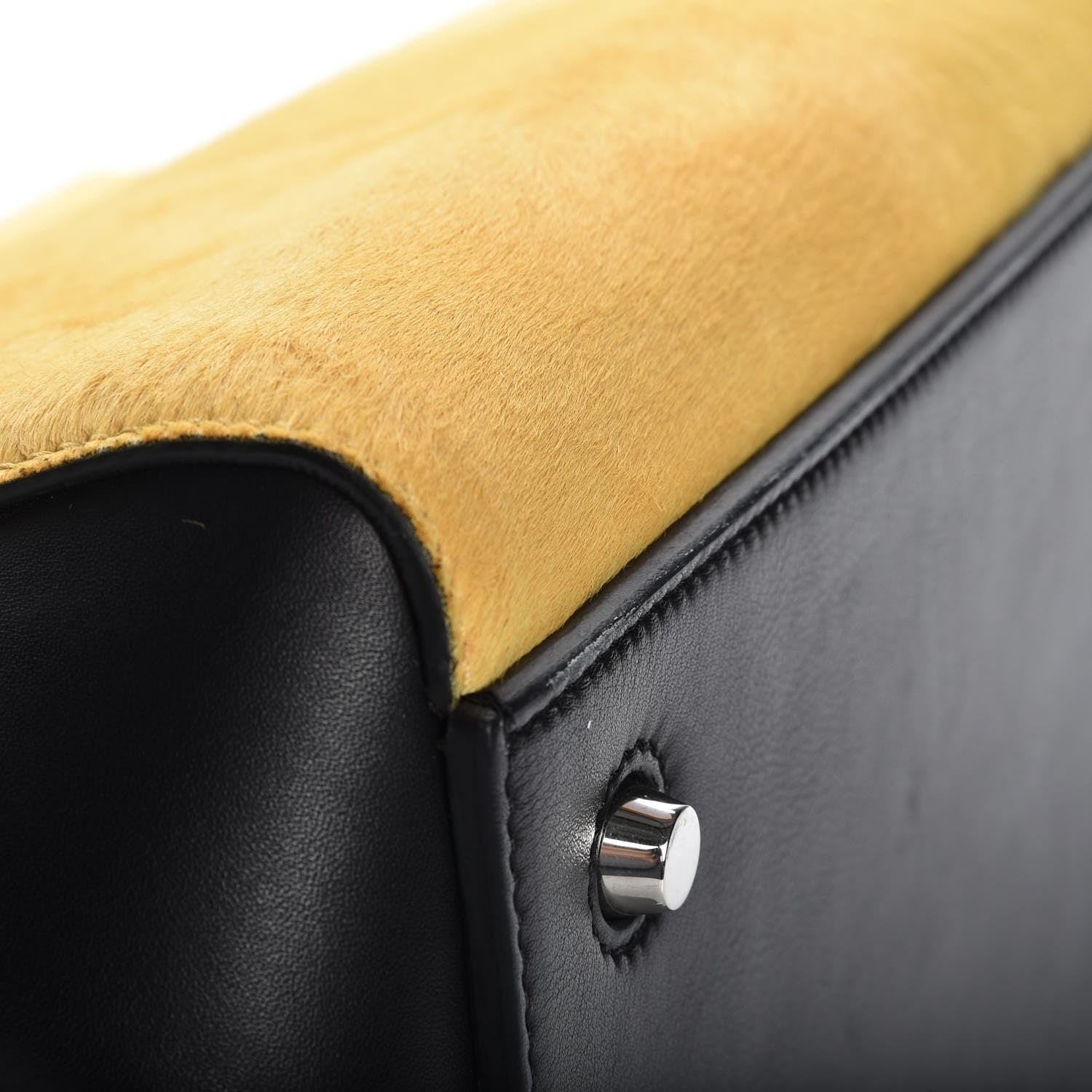 Celine Pony Hair Medium Edge Shoulder Bag Mustard 9 of 11