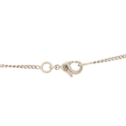 Chanel Pearl Clover CC Drop Necklace Silver 4 of 4