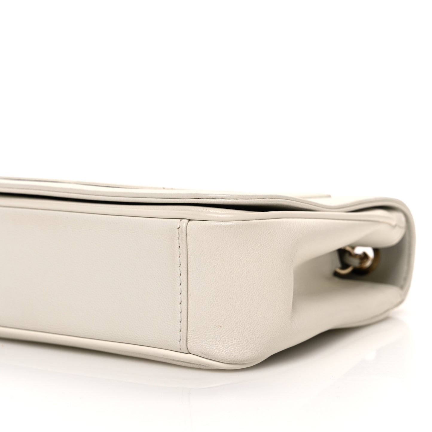 Lambskin CC Mania Flap Bag White