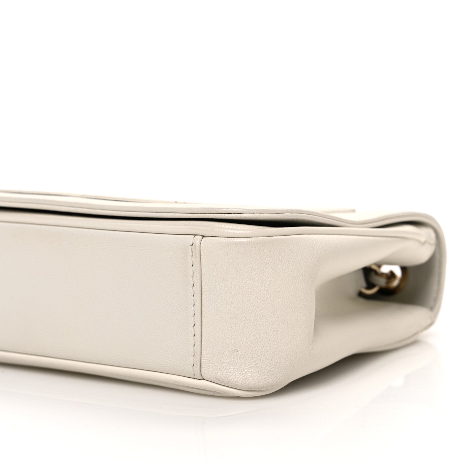 Chanel Lambskin CC Mania Flap Bag White 10 of 12