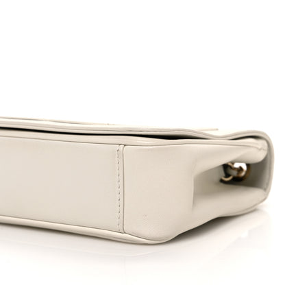 Chanel Lambskin CC Mania Flap Bag White 10 of 12