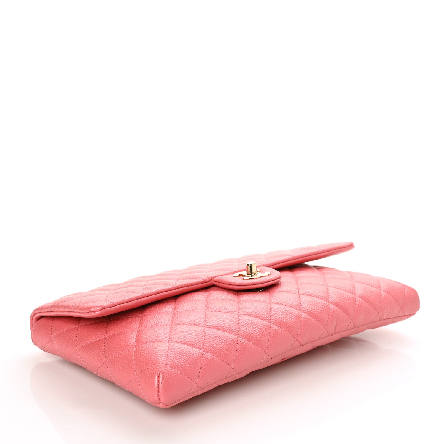 Chanel Caviar Quilted Flap Clutch Pink 4 of 7