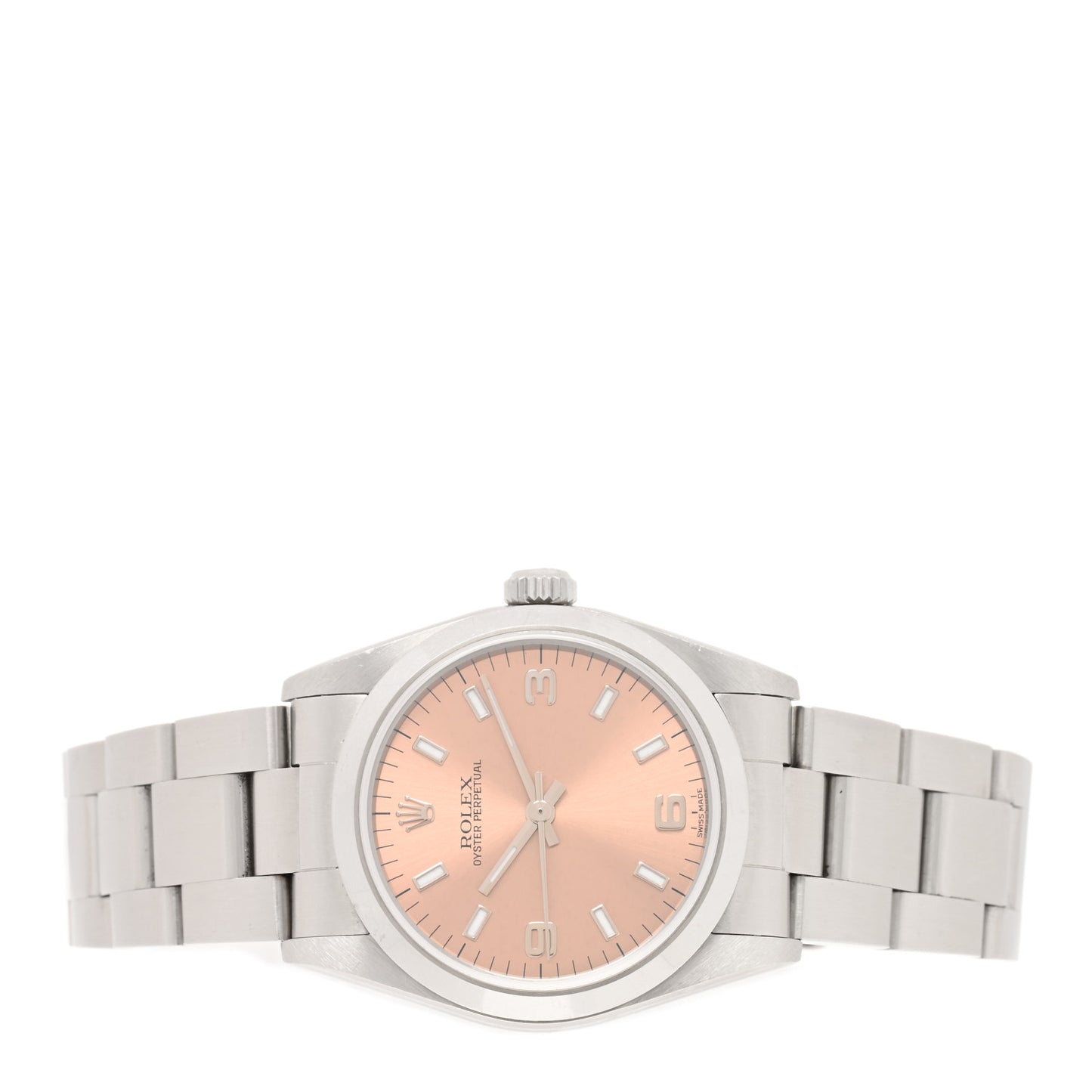 Stainless Steel 31mm Oyster Perpetual Watch Pink 77080