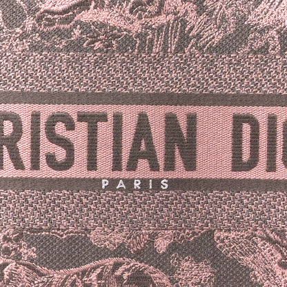 Christian Dior Canvas Embroidered Medium Dioriviera Toile De Jouy Book Tote Pink Grey 8 of 10