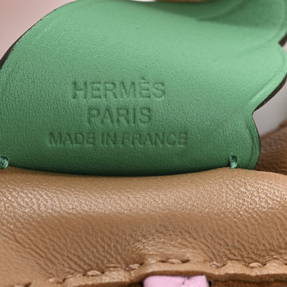 Hermes Milo Lambskin Grigri Rodeo Pegase Horse Bag Charm PM Chai Mauve Sylvestre Menthe 3 of 5