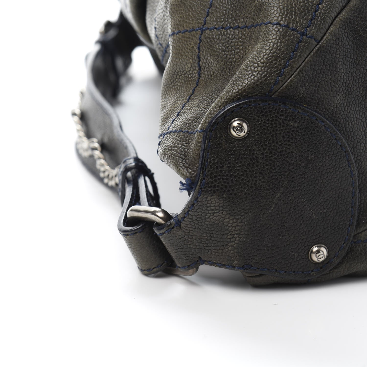 Chanel Caviar Stitched Large Outdoor Hobo Black 11 of 14