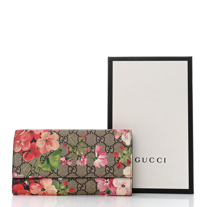 Gucci GG Supreme Monogram Blooms Continental Wallet Beige Multicolor Dry Rose 9 of 9