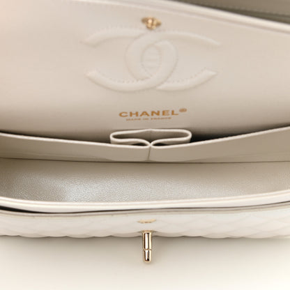 Chanel Iridescent Calfskin Quilted Medium Double Flap White 5 of 12