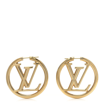Louis Vuitton Metal Louise Hoop Earrings Gold 1 of 4